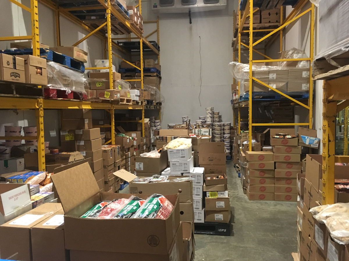 inside warehouse